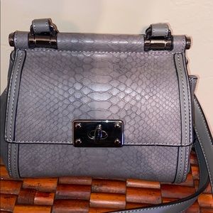 Simply Noelle grey leather/ suede satchel